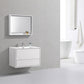 KubeBath De Lusso 36 in. Wall Mount Modern Bathroom Vanity - High Gloss White, DL36-GW