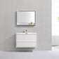 KubeBath De Lusso 36 in. Wall Mount Modern Bathroom Vanity - High Gloss White, DL36-GW