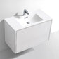 KubeBath De Lusso 36 in. Wall Mount Modern Bathroom Vanity - High Gloss White, DL36-GW