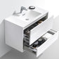 KubeBath De Lusso 36 in. Wall Mount Modern Bathroom Vanity - High Gloss White, DL36-GW