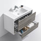 KubeBath De Lusso 36 in. Wall Mount Modern Bathroom Vanity - Ash Gray, DL36-HGASH