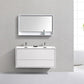 Kube Bath De Lusso 48 in. Double Sink Wall Mount Modern Bathroom Vanity - High Glossy White, DL48D-GW