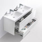 Kube Bath De Lusso 48 in. Double Sink Wall Mount Modern Bathroom Vanity - High Glossy White, DL48D-GW