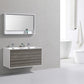 KubeBath DeLusso 48 in. Double Sink Wall Mount Modern Bathroom Vanity - Ash Gray, DL48D-HGASH