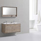 KubeBath DeLusso 48 in. Double Sink Wall Mount Modern Bathroom Vanity - Nature Wood, DL48D-NW