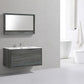 KubeBath De Lusso 48 in. Single Sink Wall Mount Modern Bathroom Vanity - Ocean Gray, DL48S-BE
