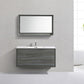 KubeBath De Lusso 48 in. Single Sink Wall Mount Modern Bathroom Vanity - Ocean Gray, DL48S-BE