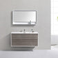 KubeBath DeLusso 48 in. Single Sink Wall Mount Modern Bathroom Vanity - Ash Gray, DL48S-HGASH