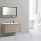 KubeBath DeLusso 48 in. Single Sink Wall Mount Modern Bathroom Vanity - Nature Wood, DL48S-NW