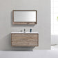KubeBath DeLusso 48 in. Single Sink Wall Mount Modern Bathroom Vanity - Nature Wood, DL48S-NW