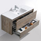 KubeBath DeLusso 48 in. Single Sink Wall Mount Modern Bathroom Vanity - Nature Wood, DL48S-NW
