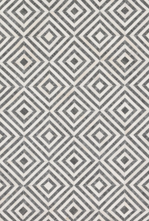 Loloi Rugs Dorado Collection Rug in Charcoal, Ivory - 7'9" x 9'9"