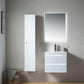 Vanity Art LED Lighted Wall-Hung Single-Sink Vanity With Resin Top, 24"