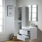 Vanity Art Wall-Hung Single-Sink Bathroom Vanity With Resin Top, 24"