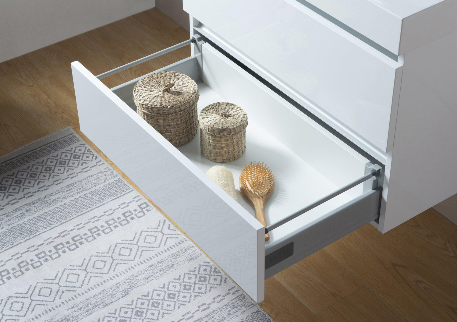 Vanity Art LED Lighted Wall-Hung Single-Sink Vanity With Resin Top, 30"