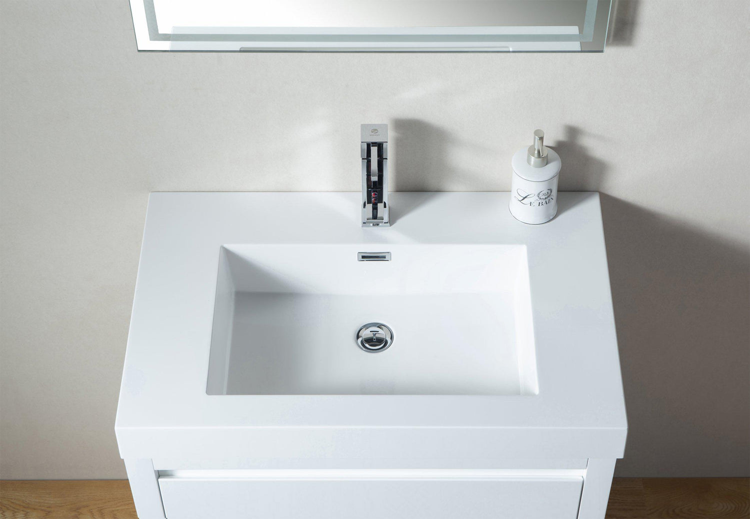 Vanity Art Single-Sink Bathroom Vanity With Resin Top, 30"