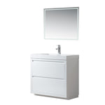 Vanity Art Single-Sink Bathroom Vanity With Resin Top, 36"