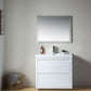 Vanity Art Single-Sink Bathroom Vanity With Resin Top, 36"