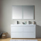 Vanity Art White Resin 60-inch Double Sink Bathroom Vanity