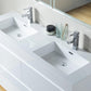 Vanity Art White Resin 60-inch Double Sink Bathroom Vanity
