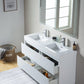 Vanity Art White Resin 60-inch Double Sink Bathroom Vanity