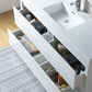 Annecy 60 in. W x 18.5 in. D x 32 in. H Bathroom Vanity in White with Single Basin Top in White Resin
