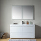 Annecy 60 in. W x 18.5 in. D x 32 in. H Bathroom Vanity in White with Single Basin Top in White Resin