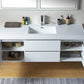 Vanity Art Wall-Hung Single-Sink Bathroom Vanity With Resin Top, 60"