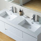 Vanity Art LED Lighted Wall-Hung Double-Sink Vanity With Resin Top, 60"