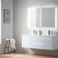 Vanity Art LED Lighted Wall-Hung Double-Sink Vanity With Resin Top, 60"