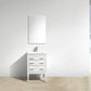 Eiffel 24'' High Gloss White Vanity W/ Quartz Counter Top