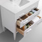 KubeBath Eiffel 36'' High Gloss White Vanity W/ White Counter Top, E36-GW