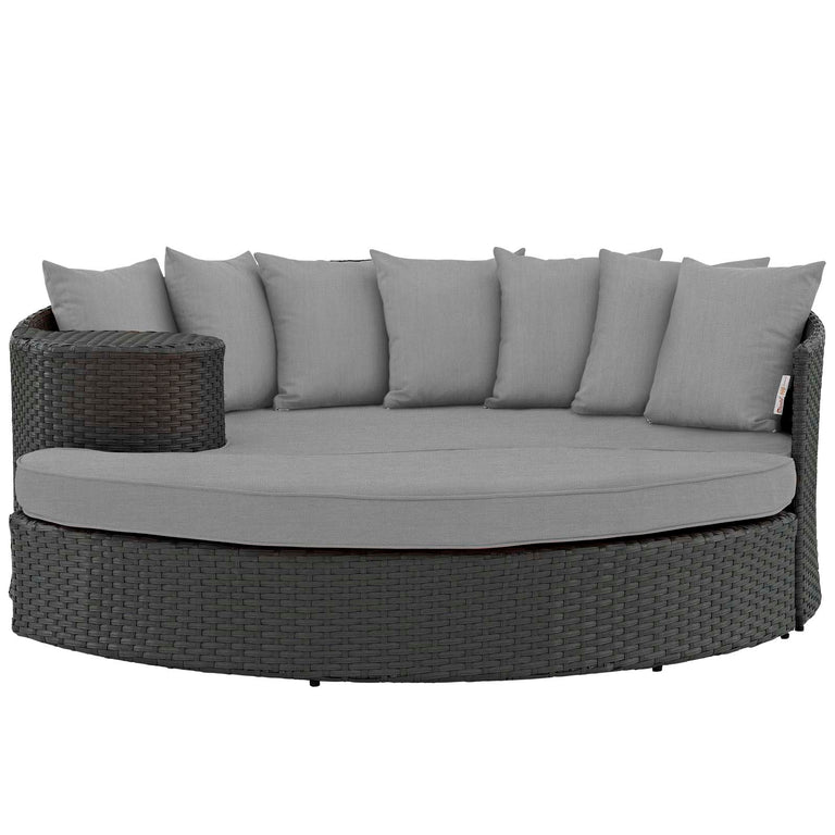 Sojourn Outdoor Patio Sunbrella® Daybed in Canvas Gray, EEI-1982-CHC-GRY