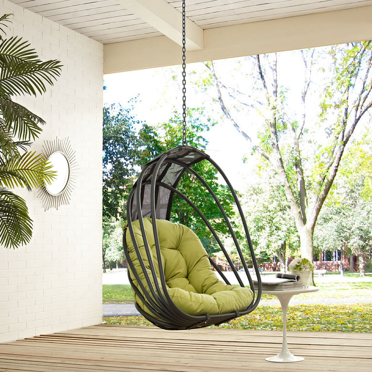 Whisk Outdoor Patio Swing Chair Without Stand in Peridot, EEI-2656-PER-SET