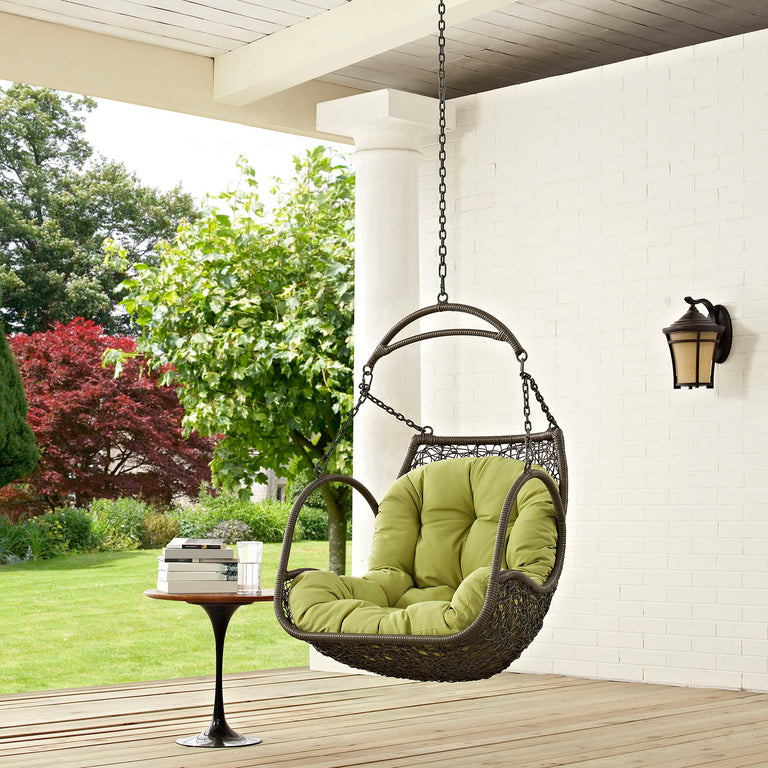 Arbor Outdoor Patio Swing Chair Without Stand in Peridot, EEI-2659-PER-SET
