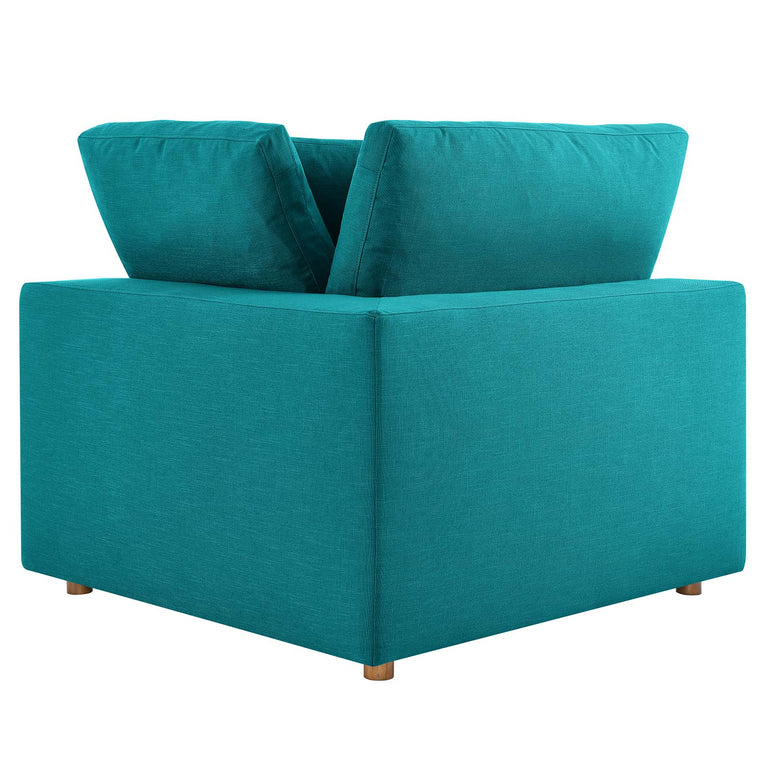 Commix Down Filled Overstuffed 2 Piece Sectional Sofa Set in Teal, EEI-3354-TEA