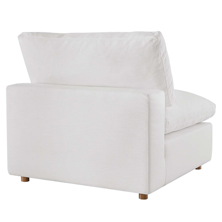 Commix Down Filled Overstuffed 5 Piece 5-Piece Sectional Sofa in Pure White, EEI-3359-PUW