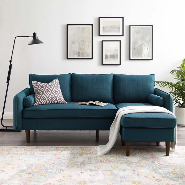 Revive Upholstered Right or Left Sectional Sofa in Azure, EEI-3867-AZU