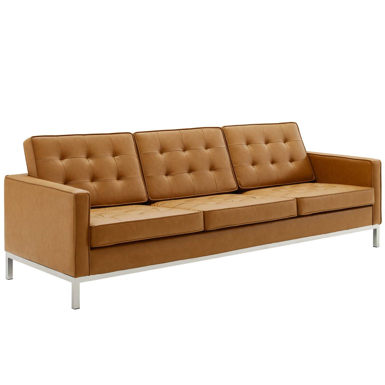 Leather sofa sales and armchair set