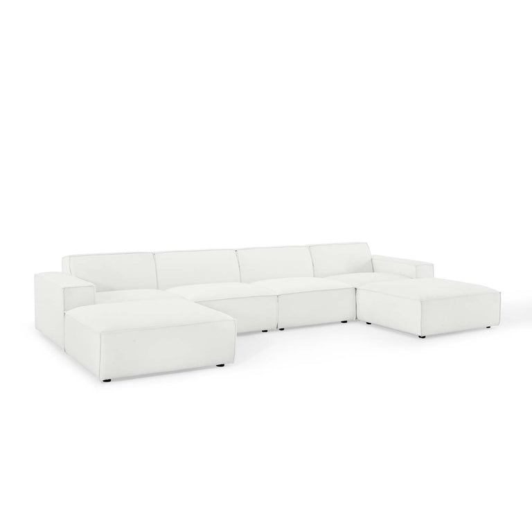 Restore 6-Piece Sectional Sofa in White, EEI-4116-WHI