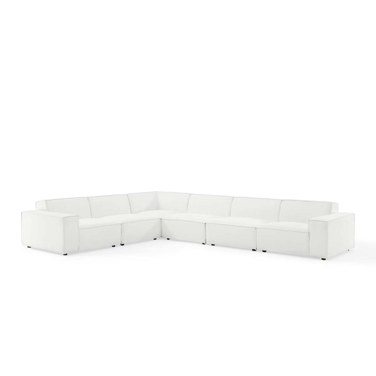 Restore 6-Piece Sectional Sofa in White, EEI-4119-WHI
