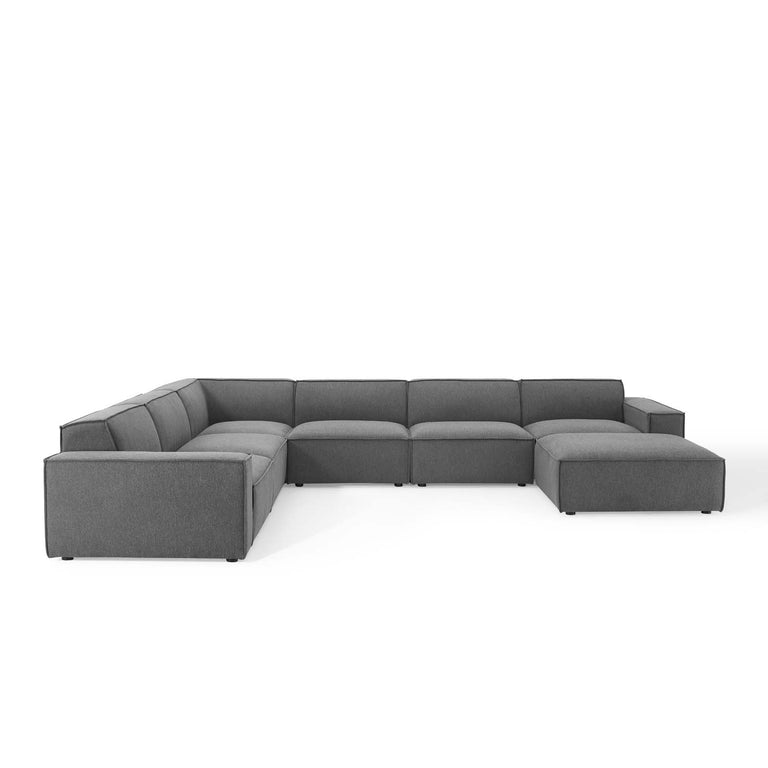 Restore 7-Piece Sectional Sofa in Charcoal, EEI-4120-CHA