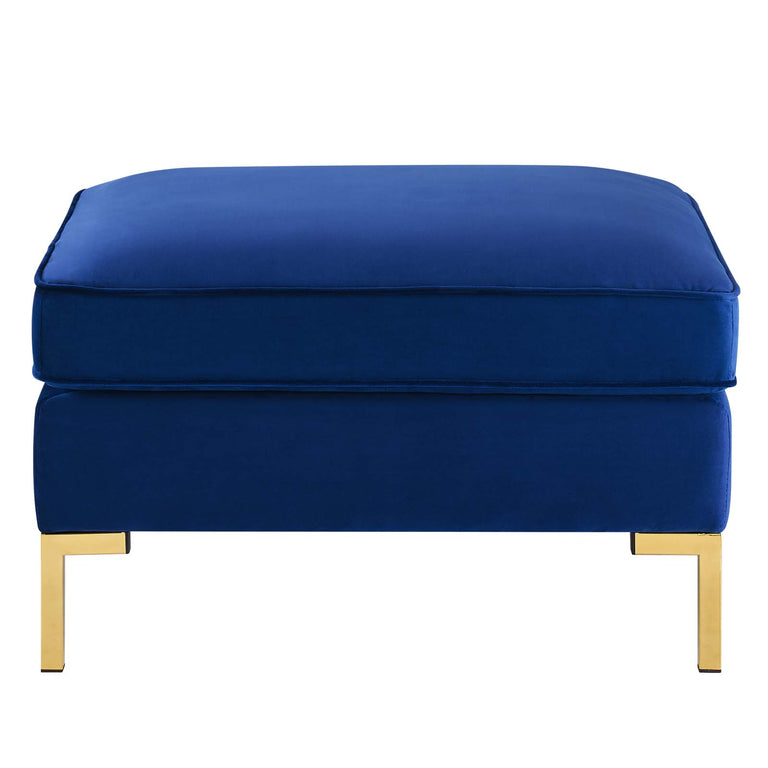Ardent 4-Piece Performance Velvet Sectional Sofa in Navy, EEI-4270-NAV