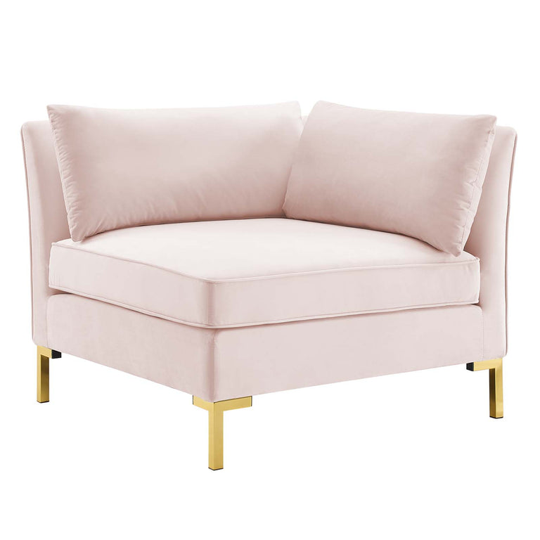 Ardent 4-Seater Performance Velvet Sofa in Pink, EEI-4274-PNK