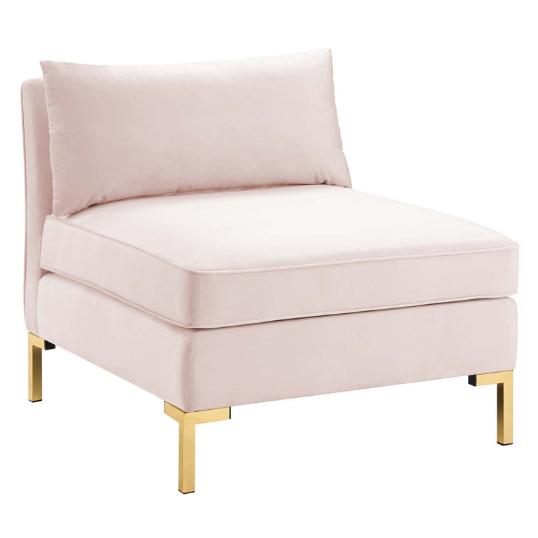 Ardent 4-Seater Performance Velvet Sofa in Pink, EEI-4274-PNK