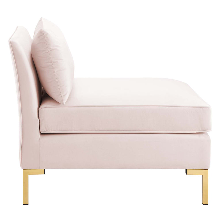 Ardent 4-Seater Performance Velvet Sofa in Pink, EEI-4274-PNK