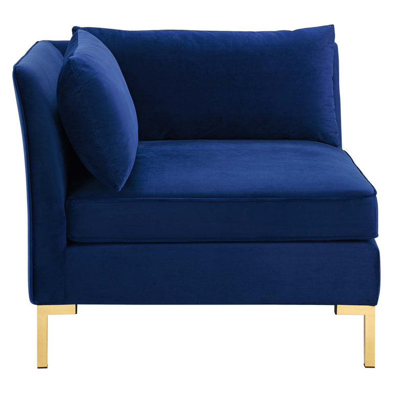 Ardent 5-Piece Performance Velvet Sectional Sofa in Navy, EEI-4275-NAV