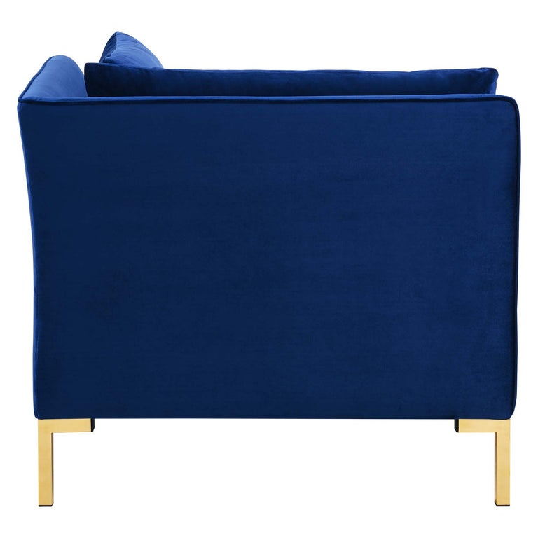 Ardent 5-Piece Performance Velvet Sectional Sofa in Navy, EEI-4275-NAV