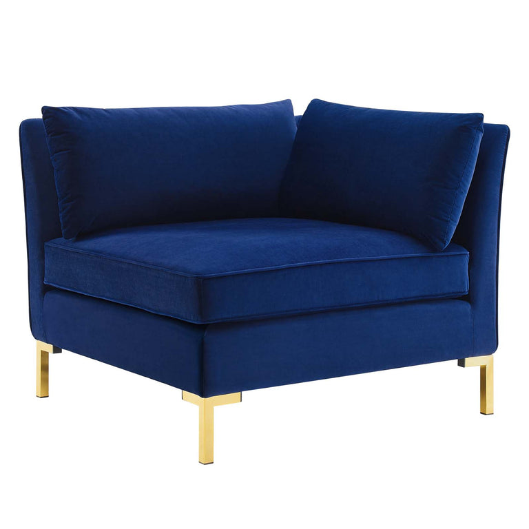 Ardent 5-Piece Performance Velvet Sectional Sofa in Navy, EEI-4275-NAV