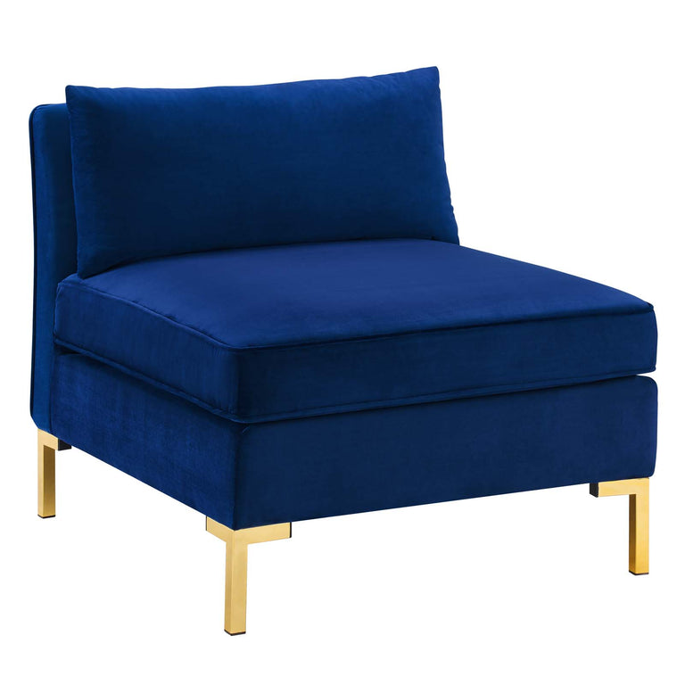 Ardent 5-Piece Performance Velvet Sectional Sofa in Navy, EEI-4275-NAV